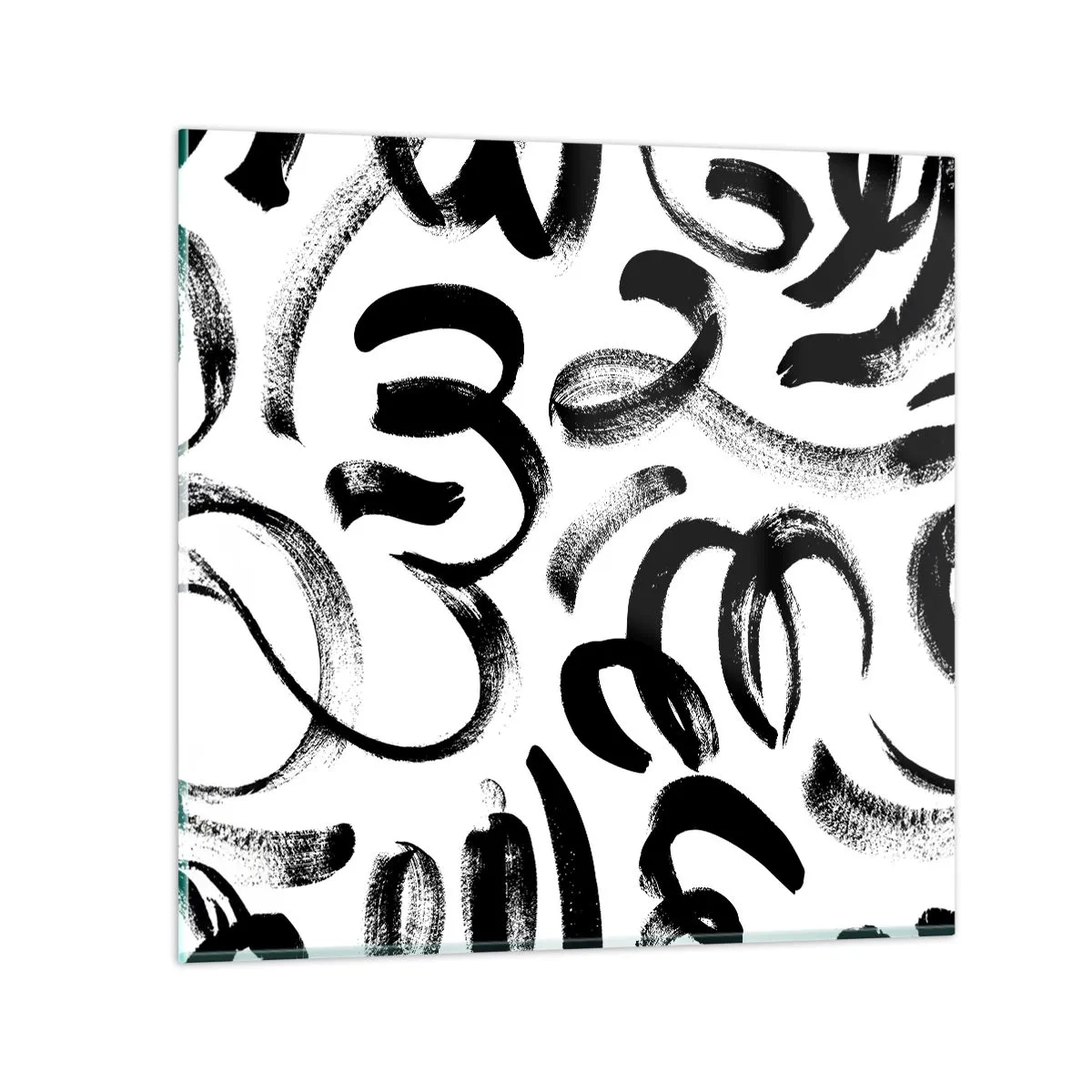 Quadro su vetro - Nero su bianco - 50x50 cm