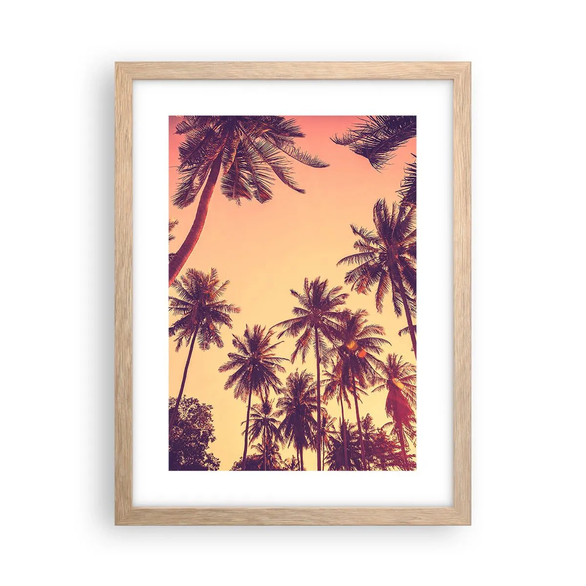 Poster in cornice rovere chiaro - Composizione tropicale - 30x40 cm