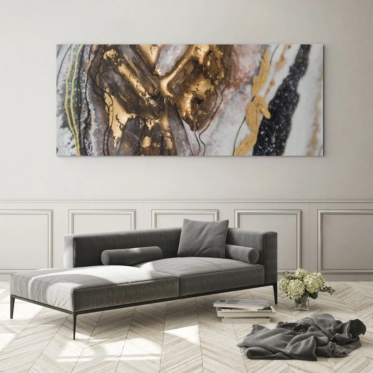 Quadro su vetro - L'elemento della terra - 100x40 cm