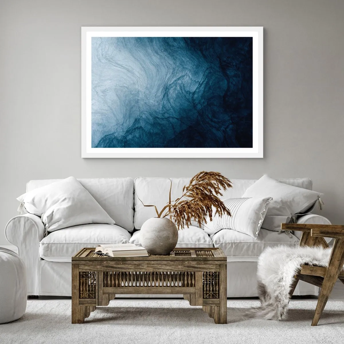Poster in cornice bianca - Arrivando in profondità - 30x30 cm