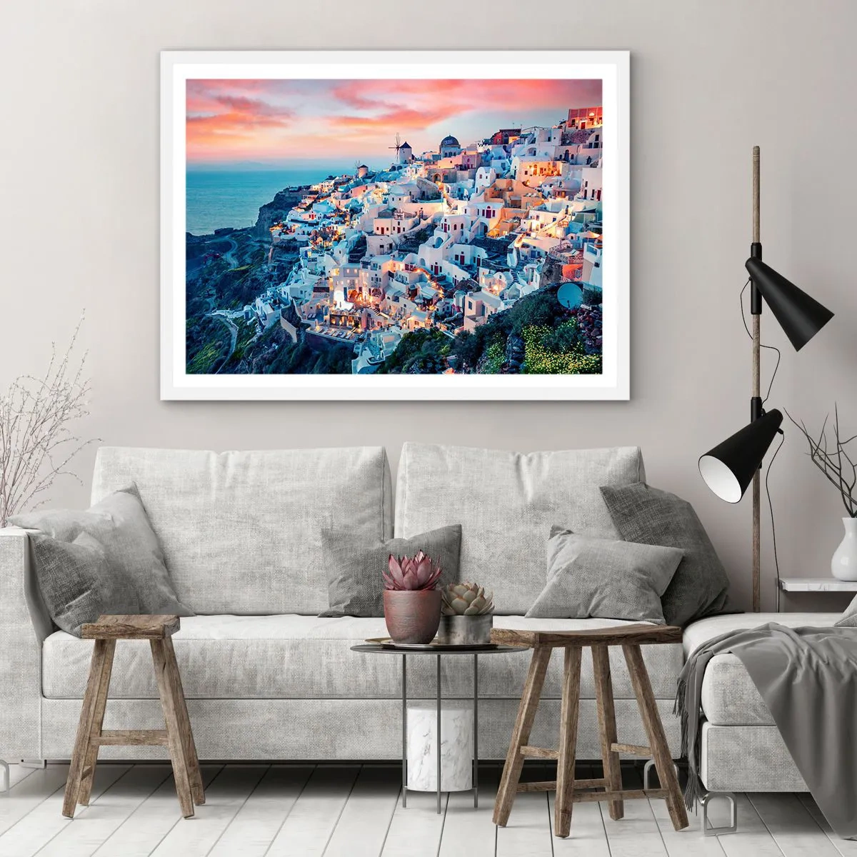 Poster in cornice bianca - La tua grossa vacanza greca - 40x30 cm