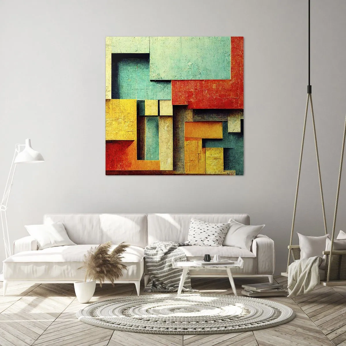 Quadro su tela - Stampe su Tela - Il festival degli angoli retti - 40x40 cm