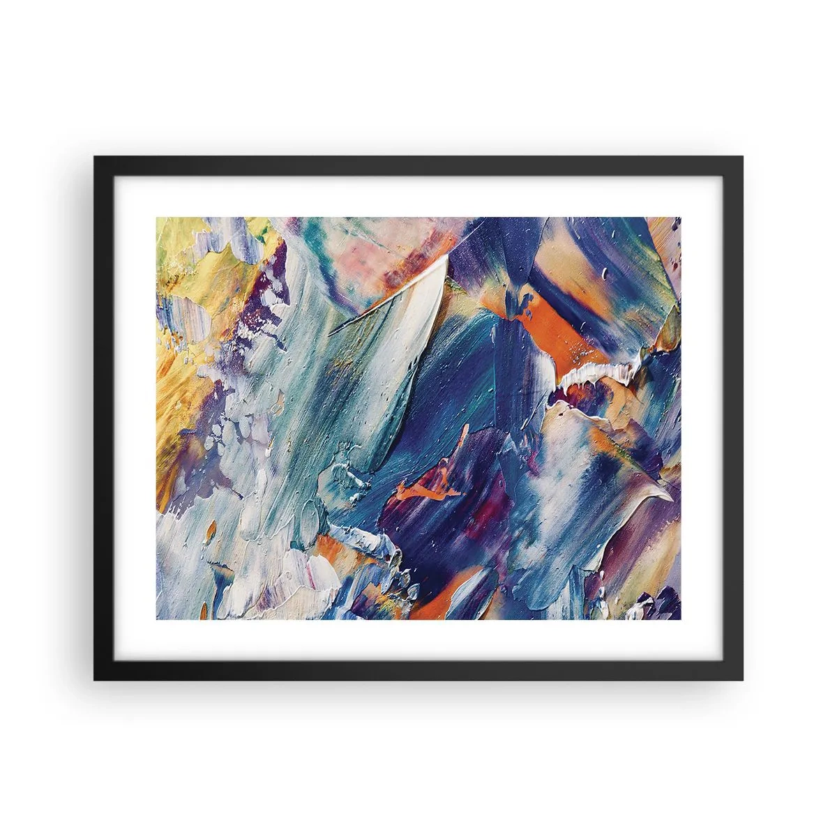 Poster in cornice nera - La confusione del colore - 50x40 cm