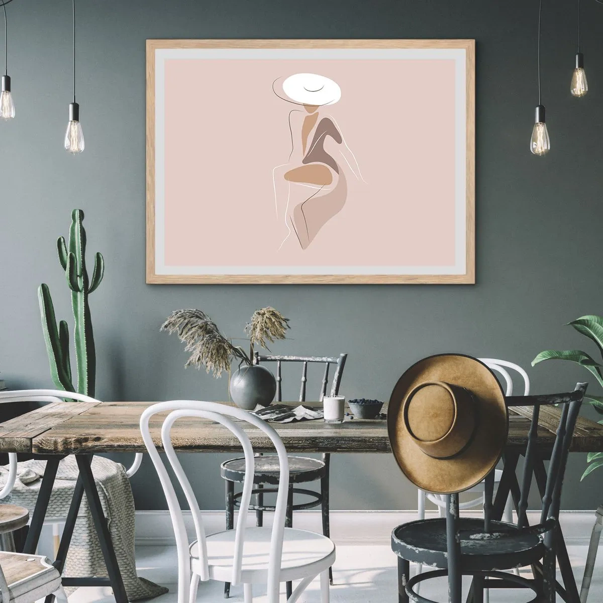 Poster in cornice rovere chiaro - Essere una dama - 40x30 cm