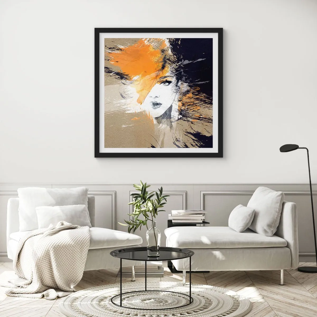 Poster in cornice nera - E la luce fu - 40x40 cm