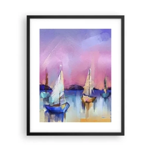 Poster in cornice nera - Direzione: mare aperto - 40x50 cm