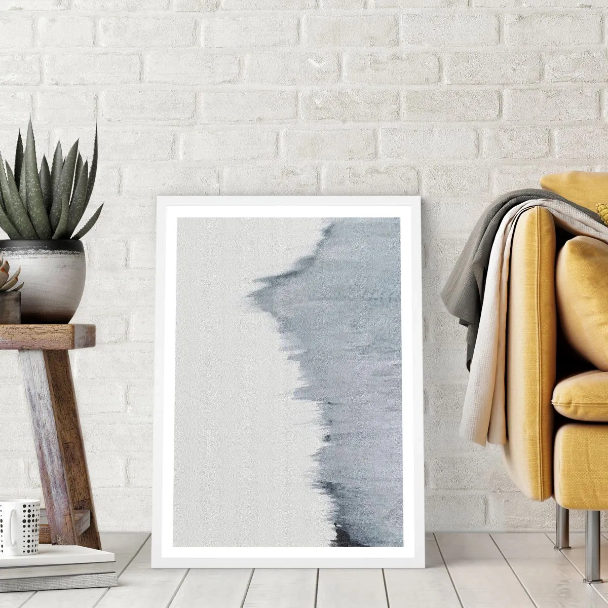 Poster in cornice bianca - Iscrizione misteriosa - 70x100 cm