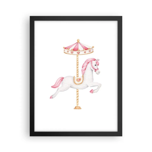 Poster in cornice nera - Partito al galoppo. - 30x40 cm