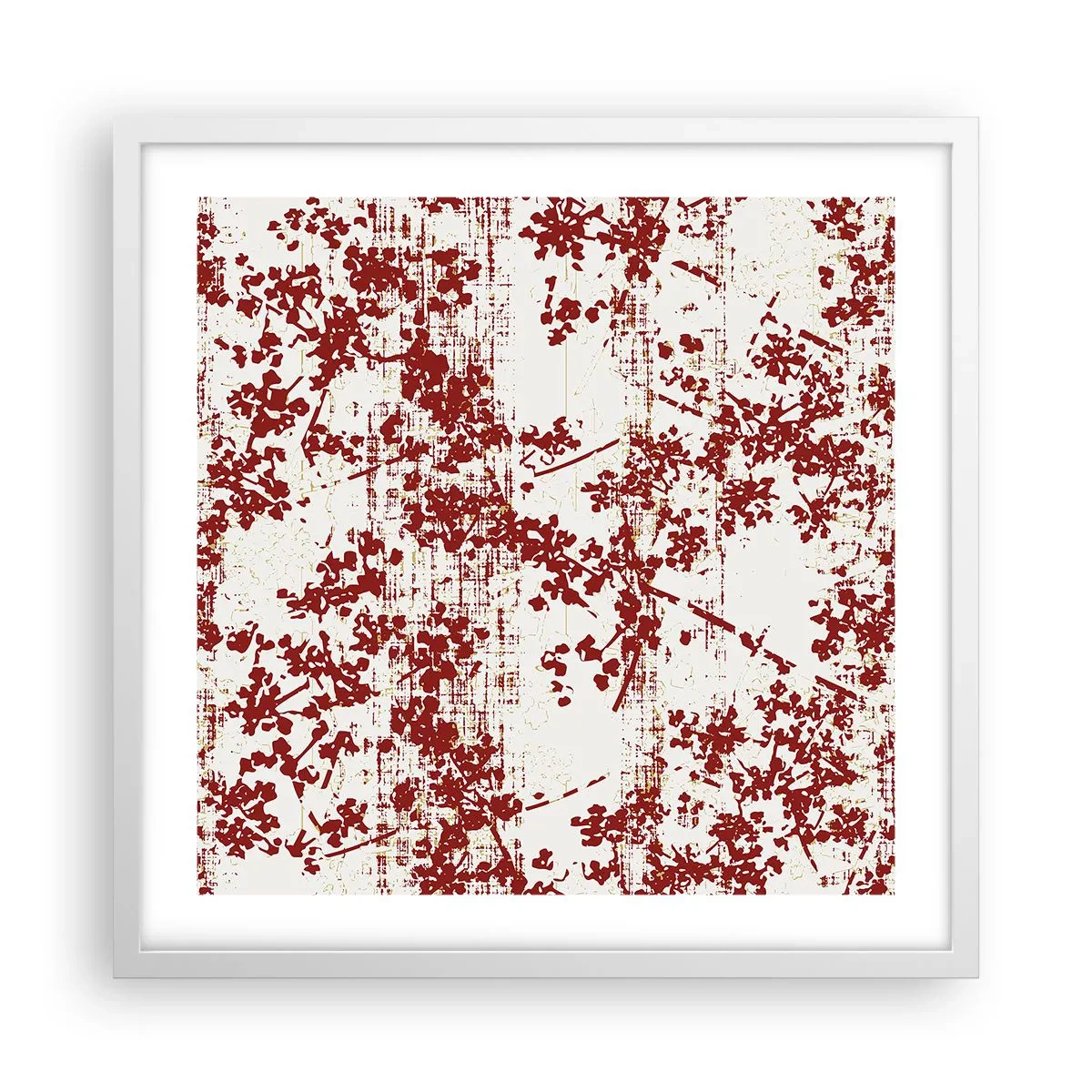 Poster in cornice bianca - Come l'antico percalle - 50x50 cm