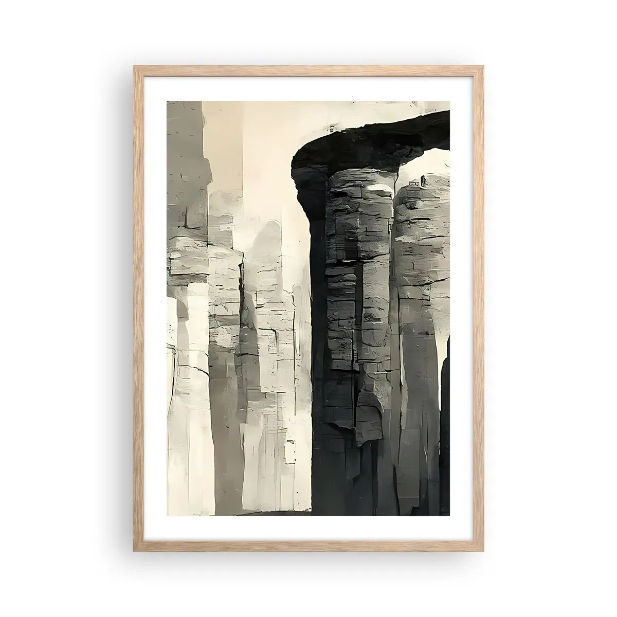 Poster in cornice rovere chiaro - La maestà dell'antichità - 50x70 cm