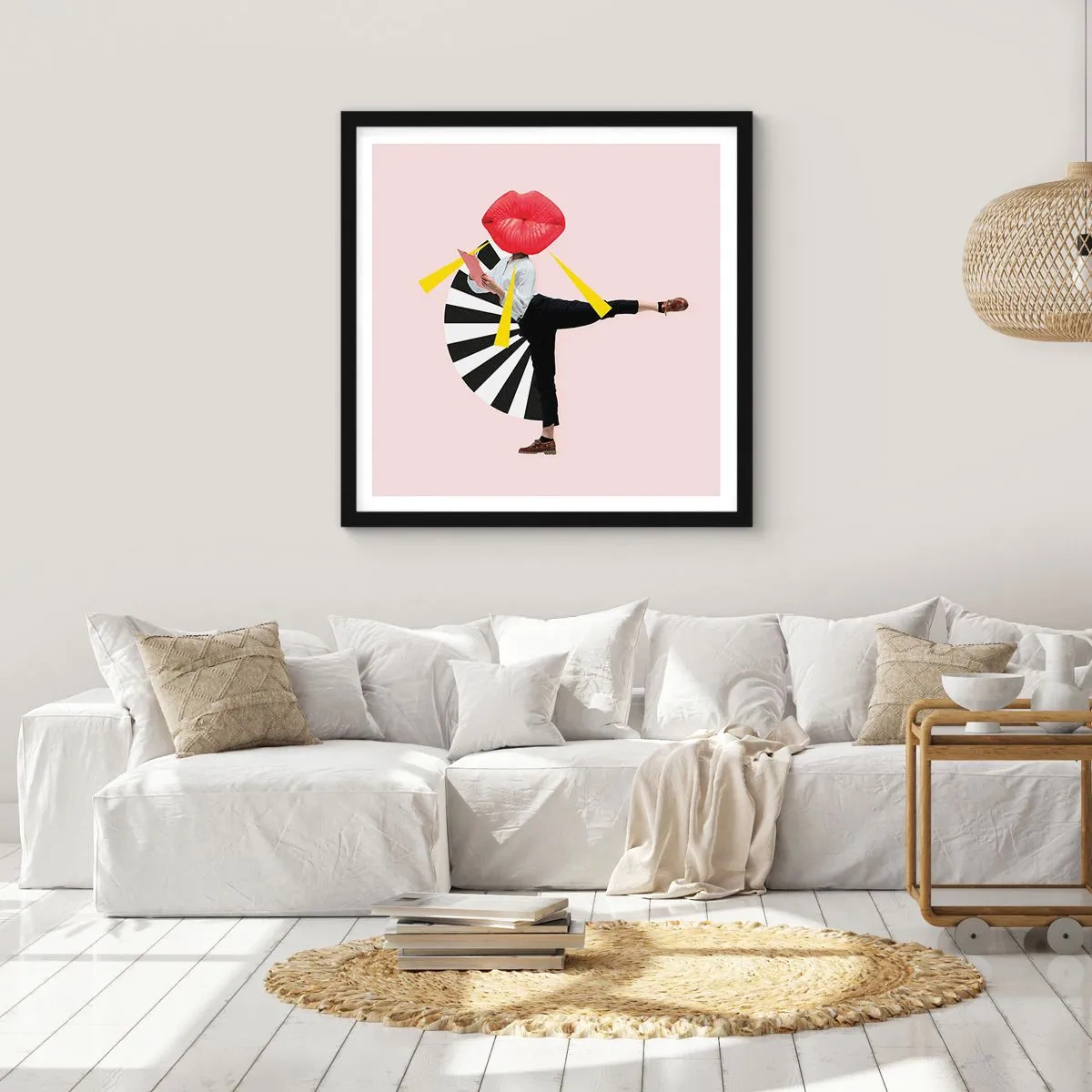 Poster in cornice nera - Pop-art surrealistica - 30x30 cm