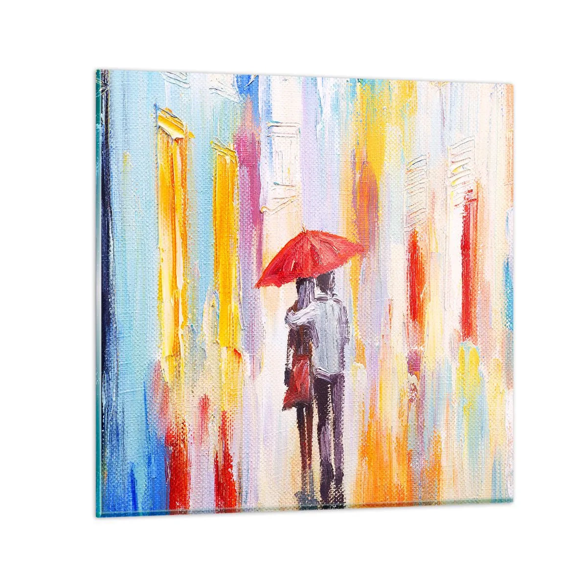 Quadro su vetro - Che piova ancora - 50x50 cm