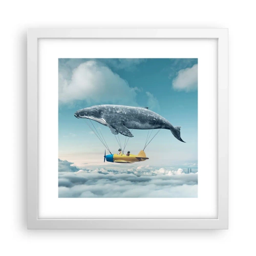 Poster in cornice bianca - Perché no? - 30x30 cm