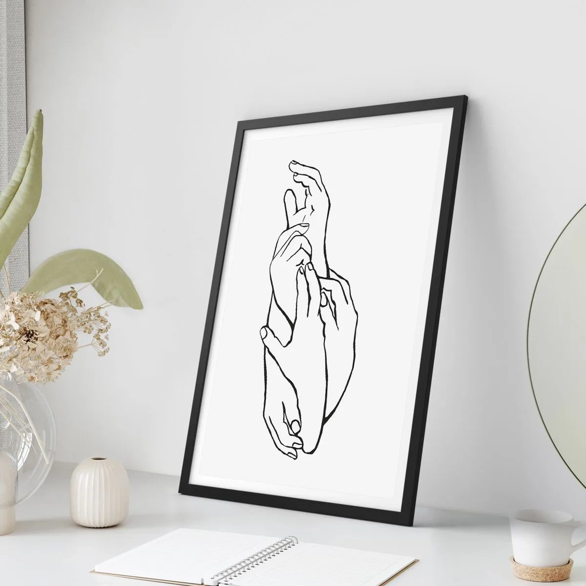 Poster in cornice nera - Il tocco buono - 70x100 cm