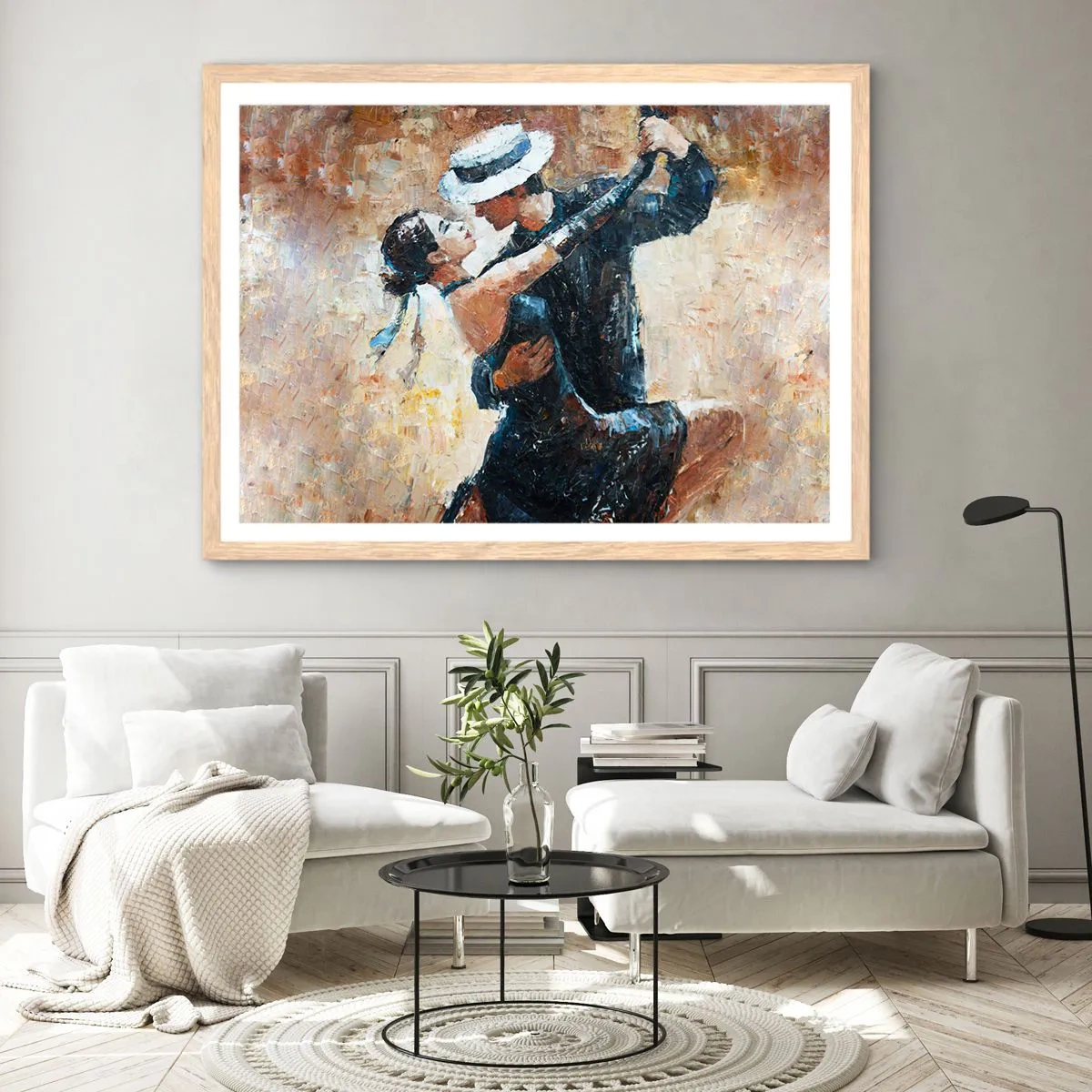 Poster in cornice rovere chiaro - Alla Rodolfo Valentino - 100x70 cm