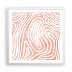 Poster in cornice bianca - Nel labirinto di corallo - 60x60 cm