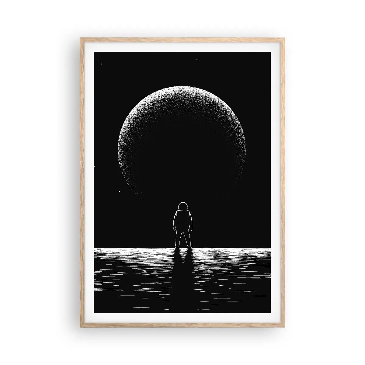 Poster in cornice rovere chiaro - Faccia a faccia - 70x100 cm