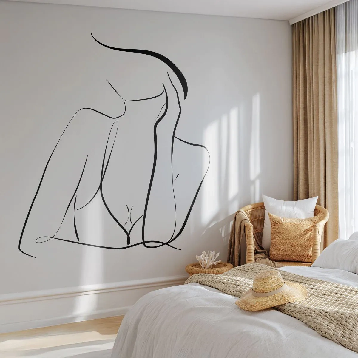 Fotomurali Autoadesivo Deluxe Sticker - Sull'onda dei sogni - Donna, Grafica, Pezzo - 250x175 cm