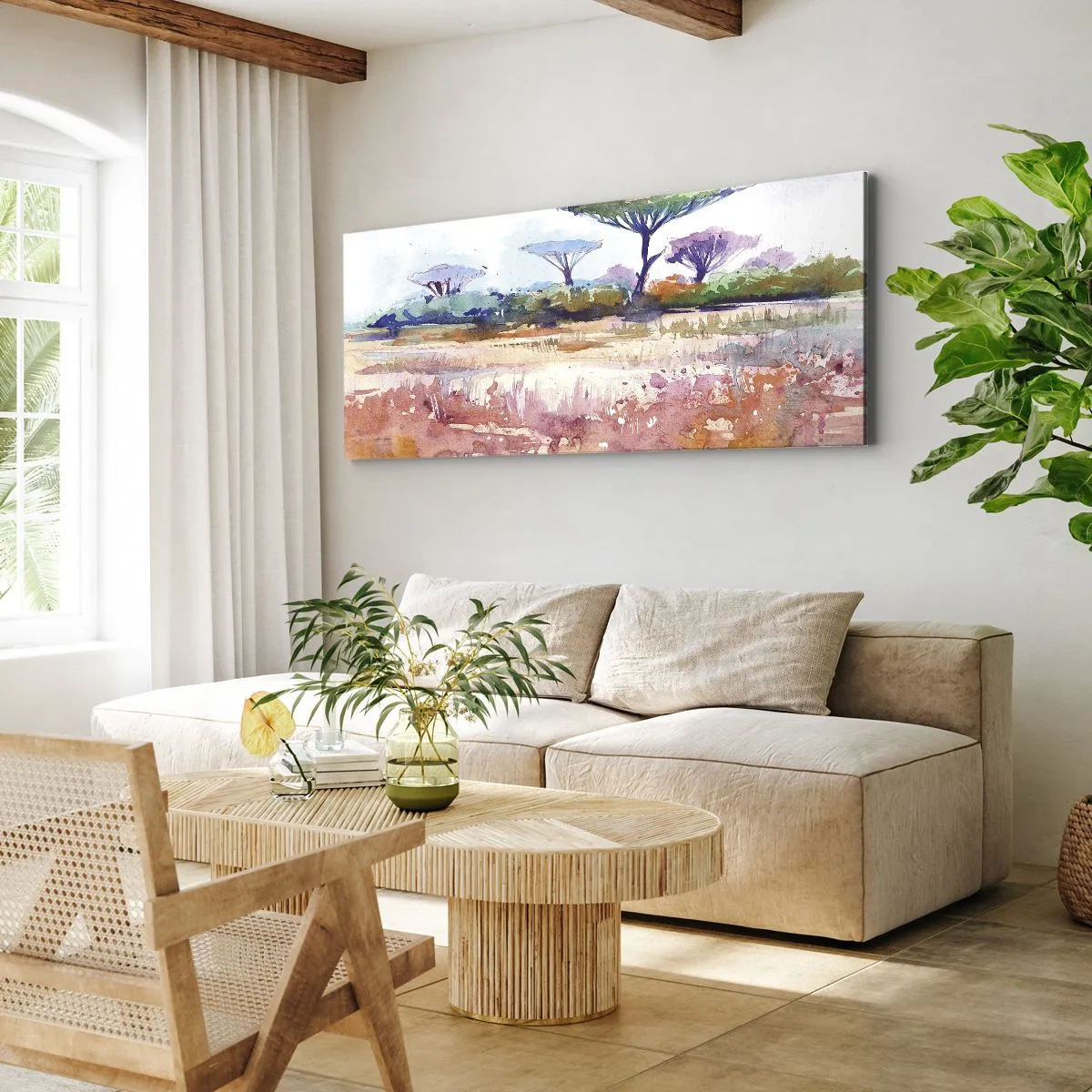 Quadro su tela - Stampe su Tela - I colori della savana - 100x40 cm