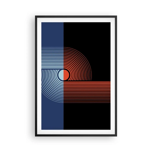 Poster in cornice nera - Nell'abbraccio geometrico - 61x91 cm