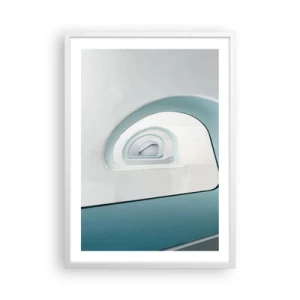 Poster in cornice bianca - Blu fino in fondo - 50x70 cm