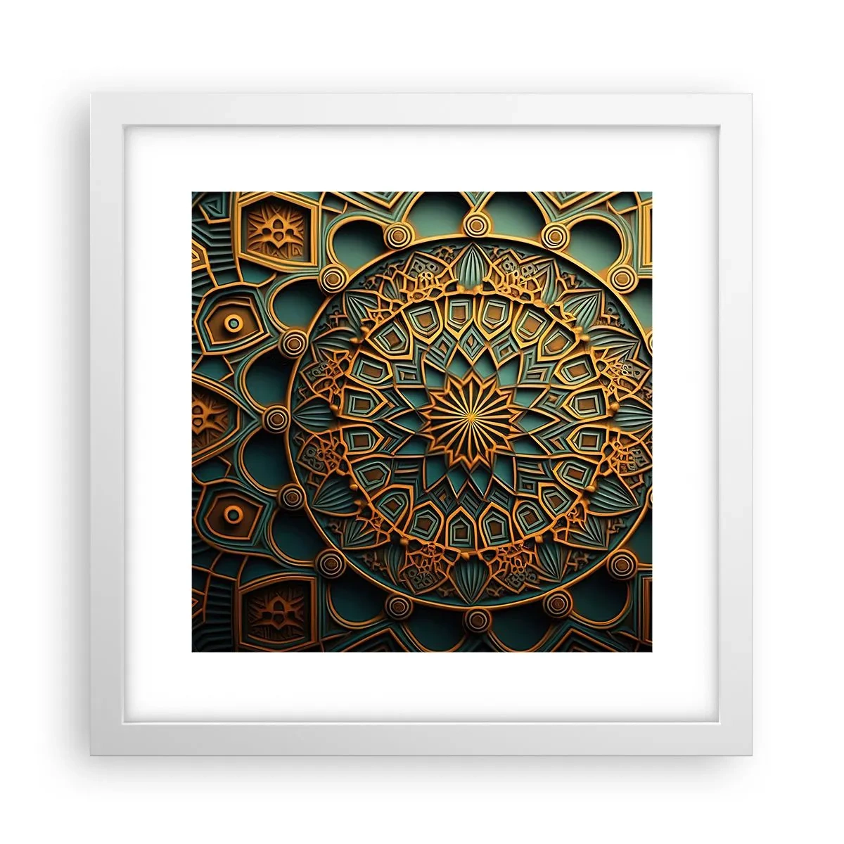 Poster in cornice bianca - Atmosfera araba - 30x30 cm