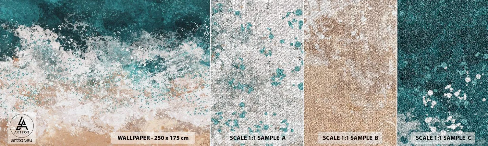 Campione di Fotomurale Premium Canvas - Storie di mare - Acqua, Spiaggia, Mare - 100x30 cm