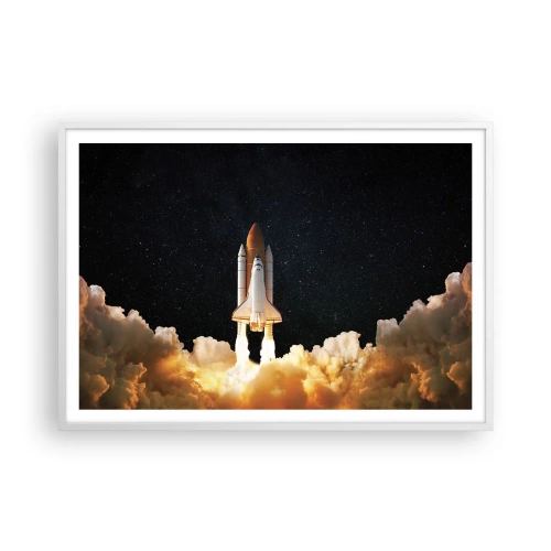 Poster in cornice bianca - Ad astra! - 100x70 cm