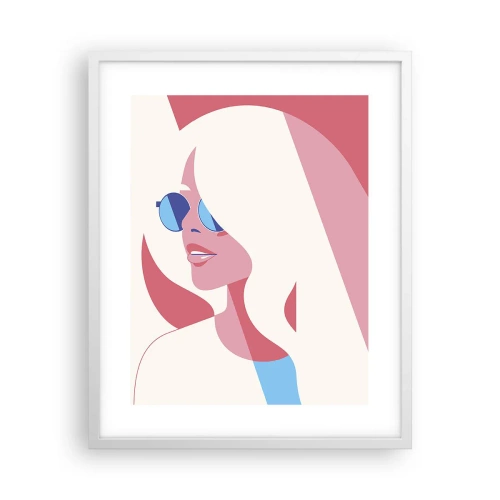 Poster in cornice bianca - Era una bionda... - 40x50 cm