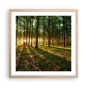 Poster in cornice rovere chiaro - La foto di ogni primavera - 50x50 cm