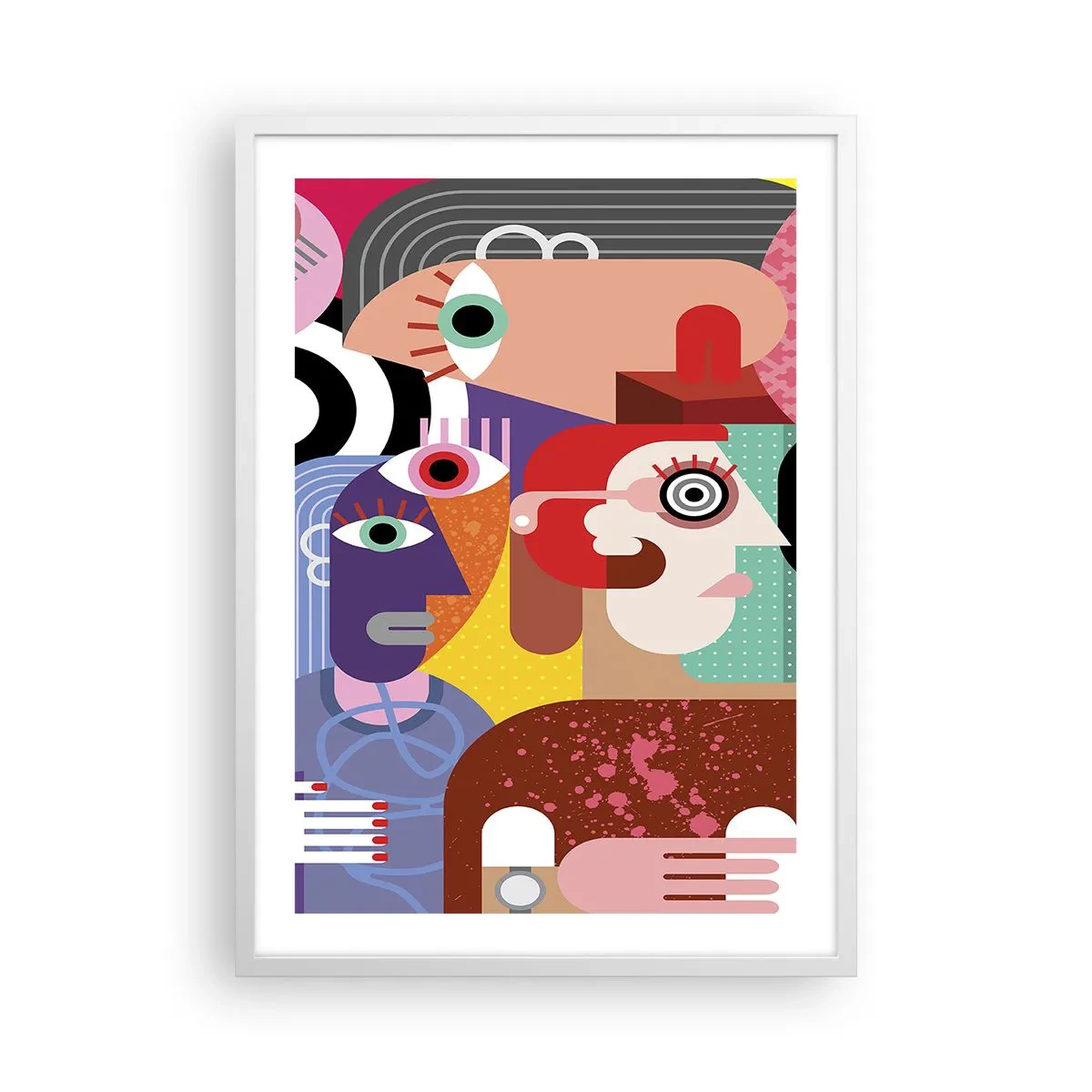 Poster in cornice bianca - Mi manda Picasso - 50x70 cm