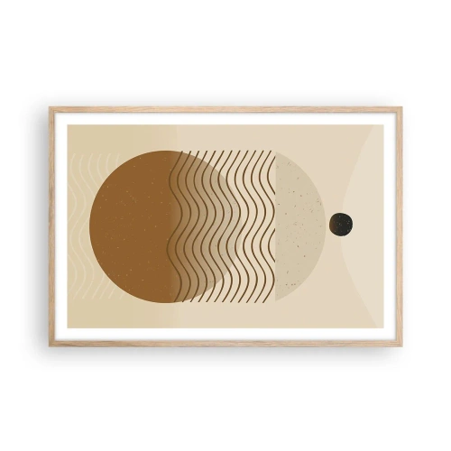 Poster in cornice rovere chiaro - Sull'origine delle figure geometriche - 91x61 cm