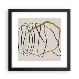 Poster in cornice nera - Composizione: danza intricata - 30x30 cm