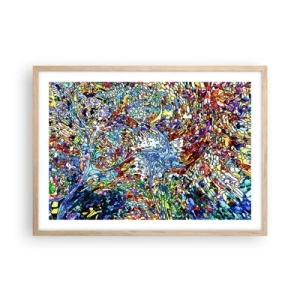 Poster in cornice rovere chiaro - Vetrate a gocce - 70x50 cm