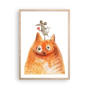 Poster in cornice rovere chiaro - I paradossi dell'amore - 50x70 cm