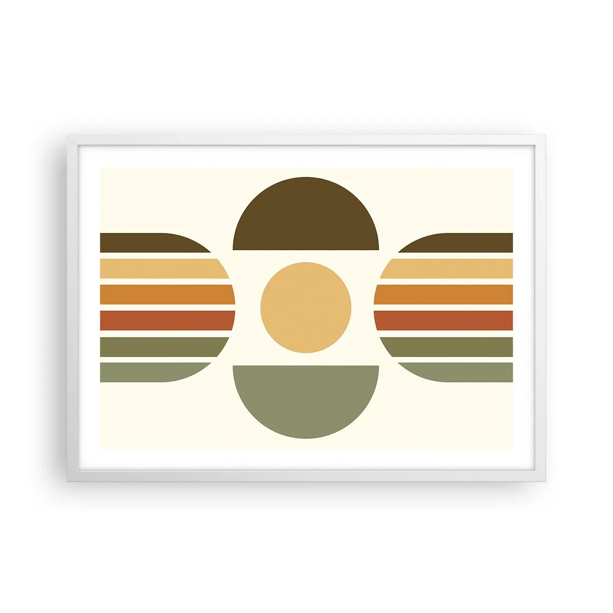 Poster in cornice bianca - Nei colori della terra - 70x50 cm