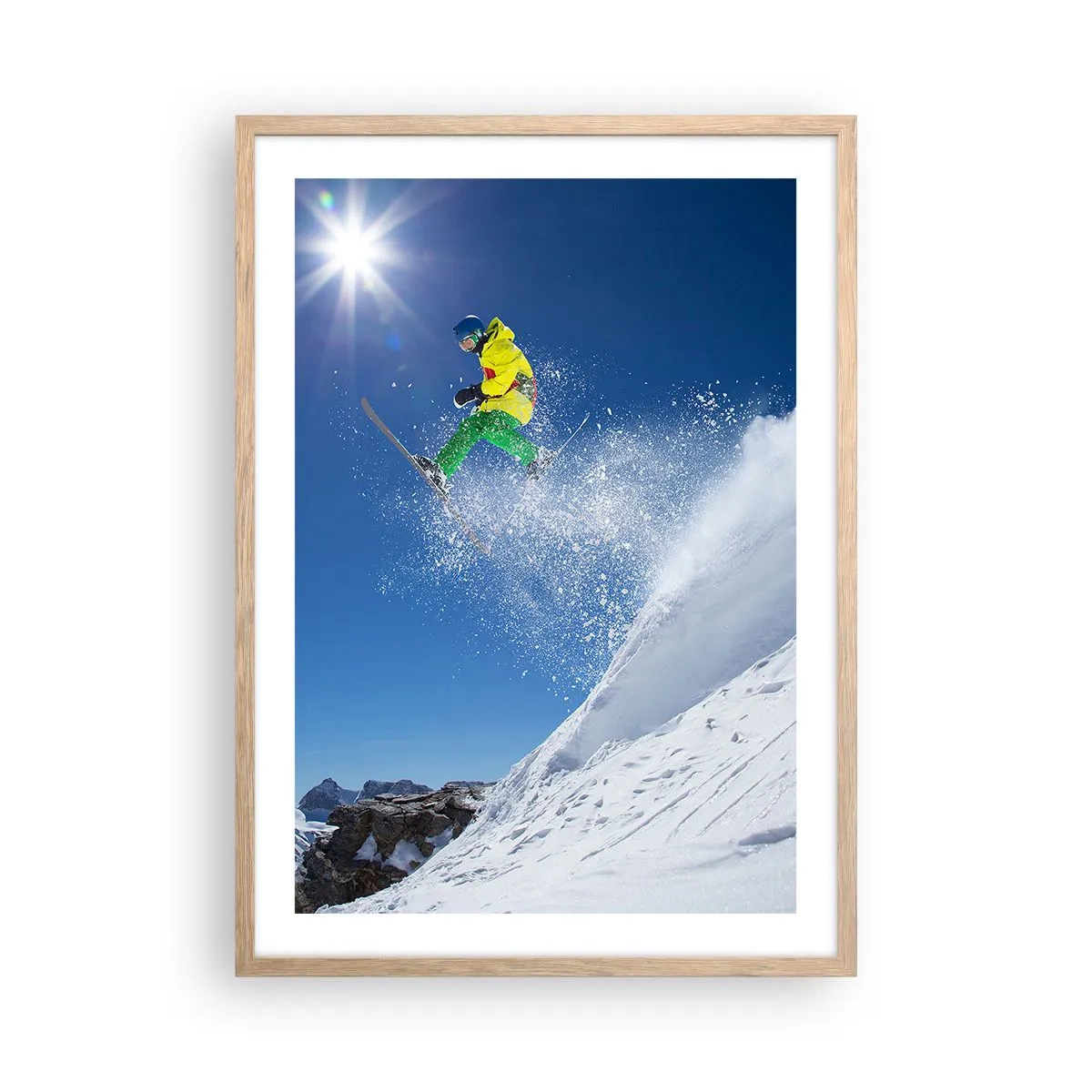 Poster in cornice rovere chiaro - Ballando con i monti - 50x70 cm