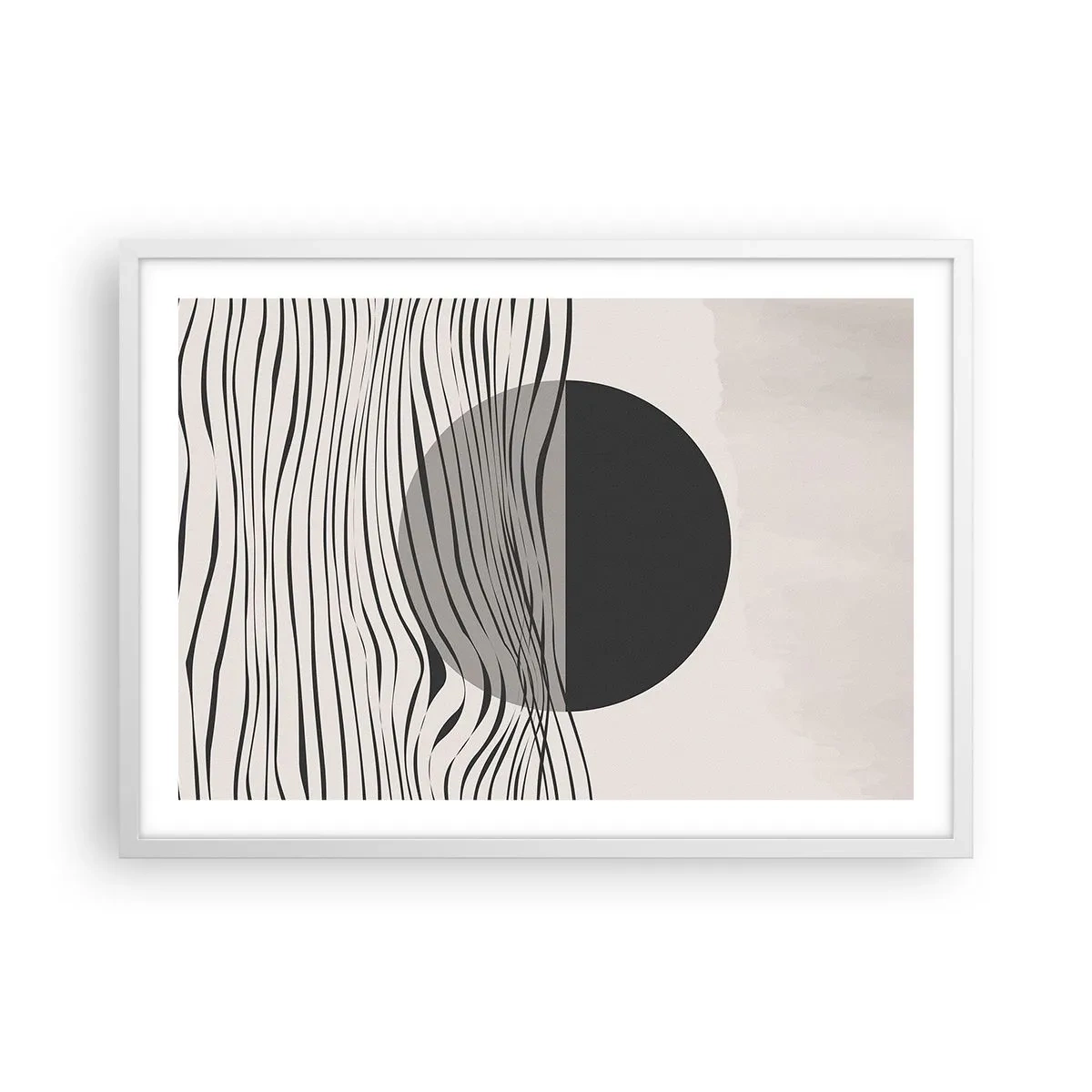Poster in cornice bianca - Composizione a metà - 70x50 cm