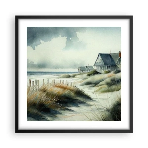 Poster in cornice nera - Lontano dal caos - 50x50 cm