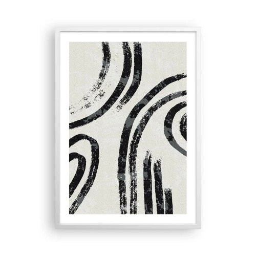 Poster in cornice bianca - Interrotto a metà - 50x70 cm