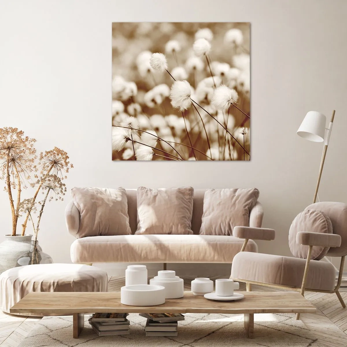 Quadro su tela - Stampe su Tela - Campo di morbidezza - 50x50 cm
