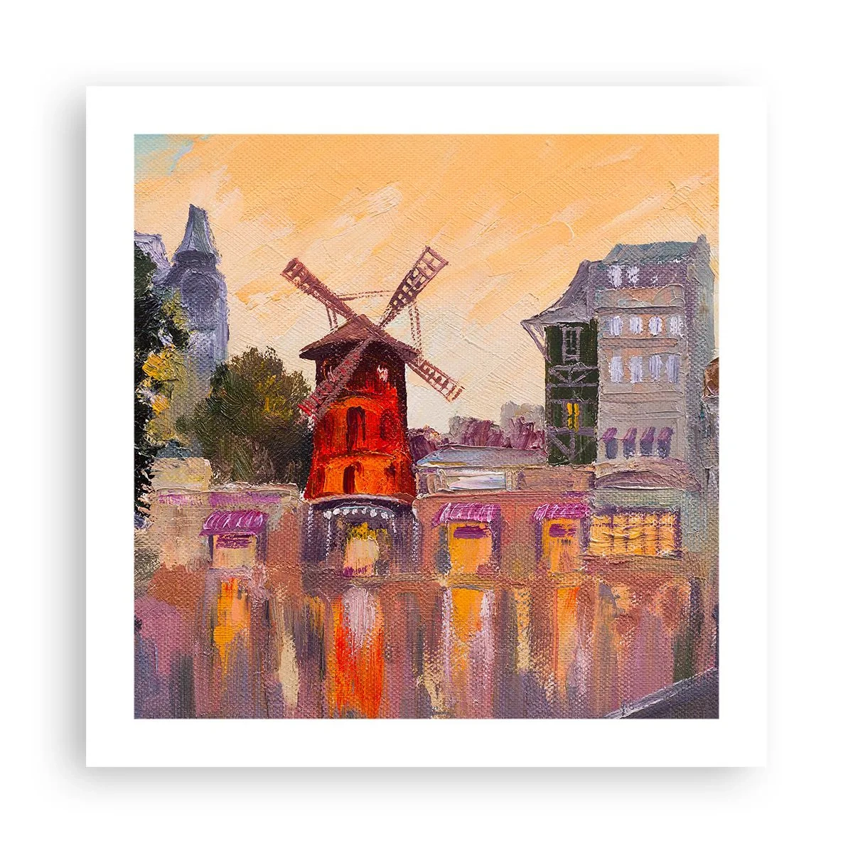Poster - Le icone di Parigi: il Moulin Rouge - 50x50 cm
