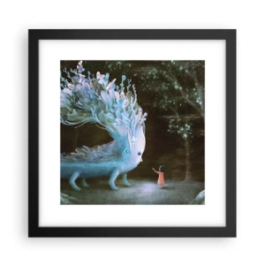 Poster in cornice nera - Incontro fantastico - 30x30 cm