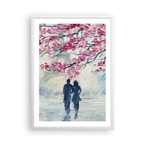 Poster in cornice bianca - Passeggiata romantica - 50x70 cm