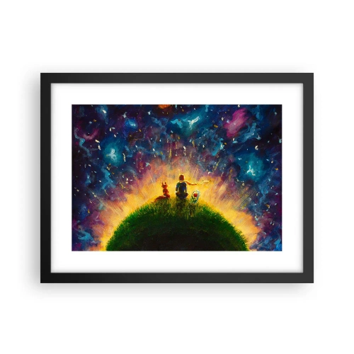 Poster in cornice nera - Amore e amicizia: l'intero mondo - 40x30 cm