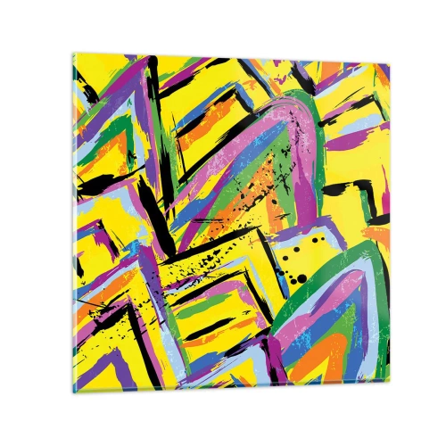 Quadro su vetro - Grida di gioia - 70x70 cm