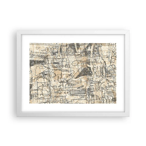 Poster in cornice bianca - In attesa di essere decifrato - 40x30 cm