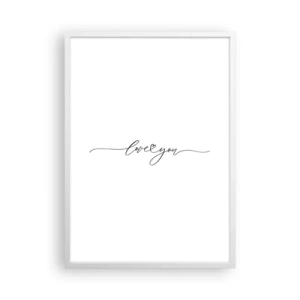 Poster in cornice bianca - Bianco e nero - 50x70 cm