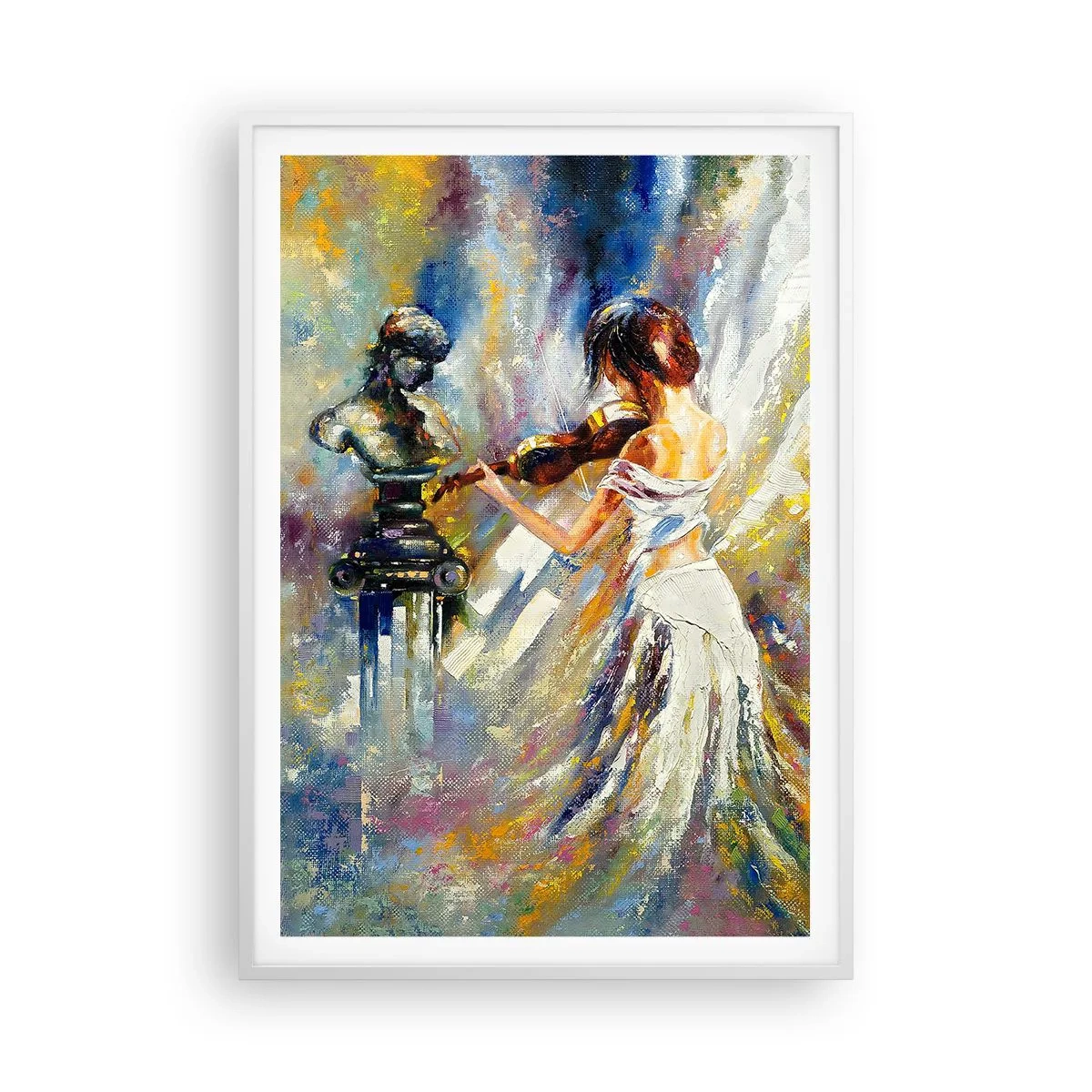 Poster in cornice bianca - Ravvivare con il sentimento - 70x100 cm