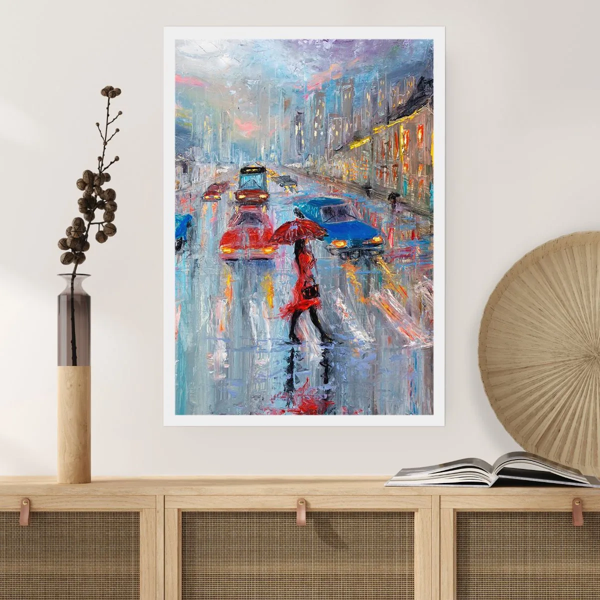 Poster - Pomeriggio di pioggia in città - 30x40 cm